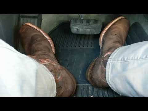 Driving Wearing My Ariat Hotwire Cowboy Boots
