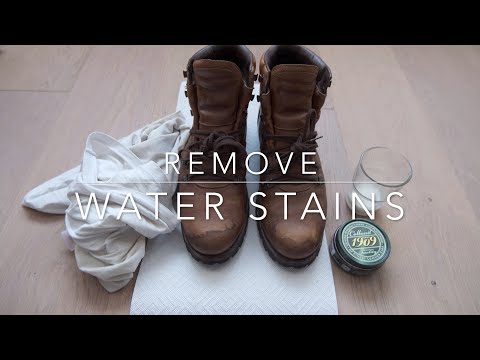 How to remove water stains from leather shoes