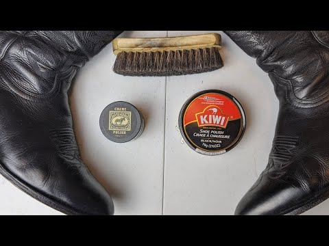 Bickmore Creme Polish vs Kiwi Shoe Polish on Cowboy Boots