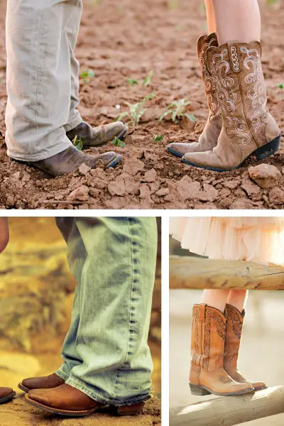 Man and women wear cowboy boots