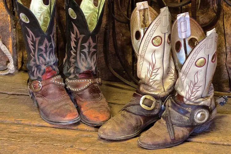 2 pairs of cowboy boots