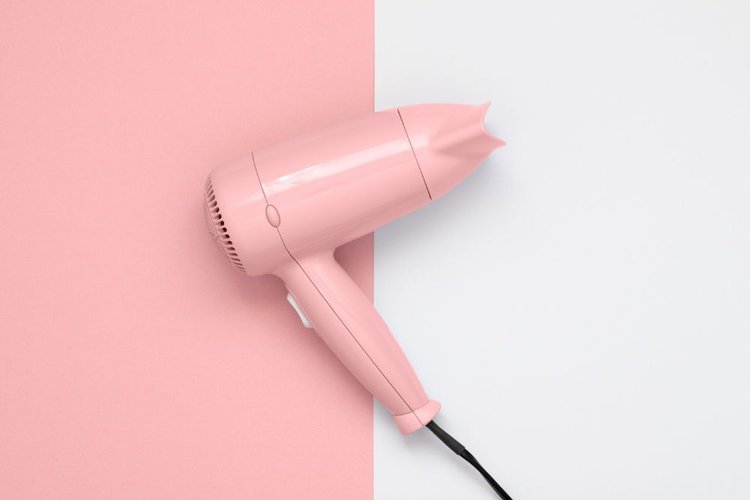 pink hair dryer