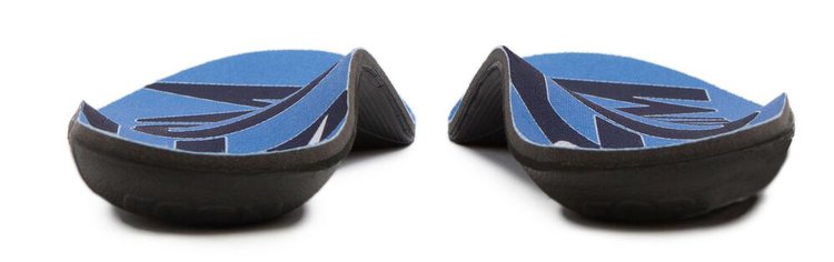 Blue form insoles for high arches