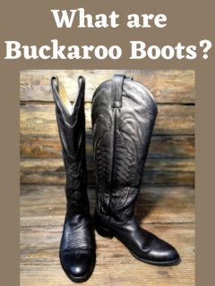 a pair of black Buckaroo Boots