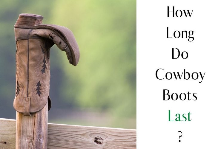 A cowboy boot upside down on the fence and the title