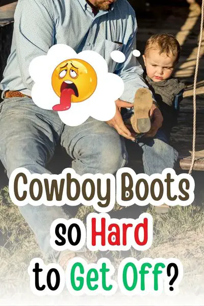 Dad is taking off cowboy boots for his son