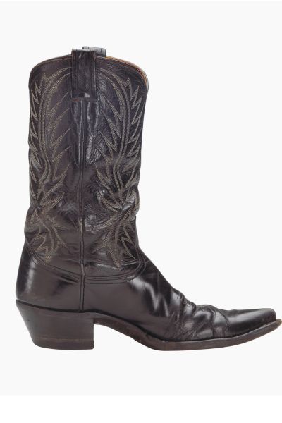 black Lucchese cowboy boot