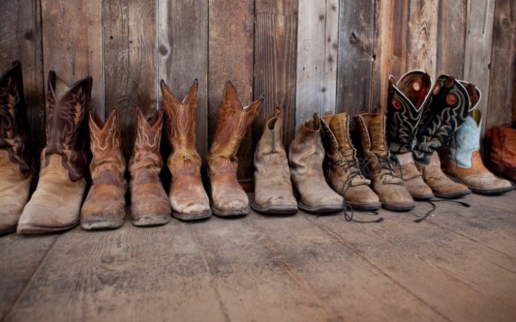multi pair of cowboy boots