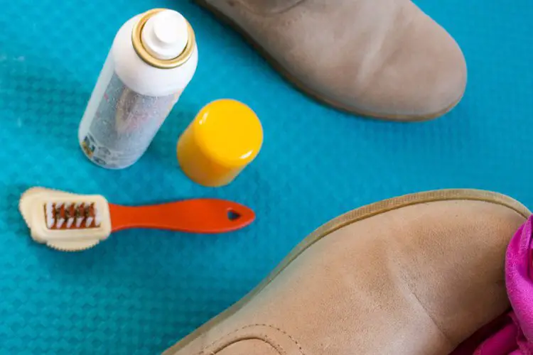 condition suede cowboy boots with suede brush, conditioner and cloth