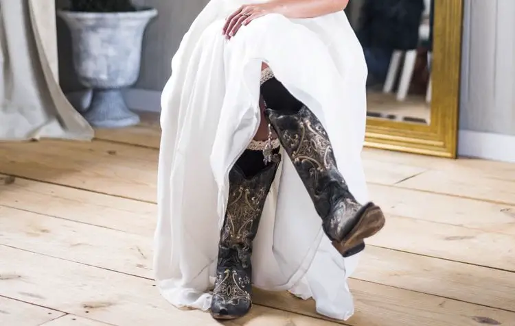 The 8 Best Wedding Dresses to Wear with Cowboy Boots