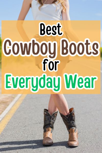 A girl wears cowboy boots with shorts and T shirt