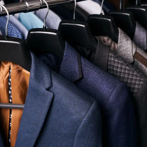 Many suits in the closet