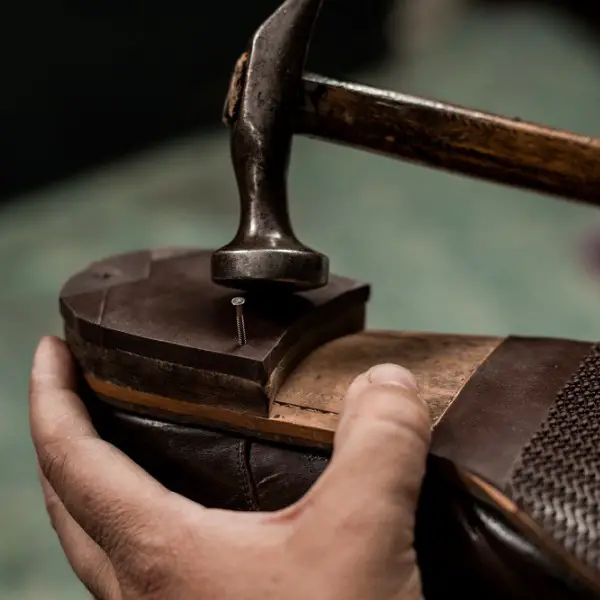 Cobbler is attacking rubber heel cap