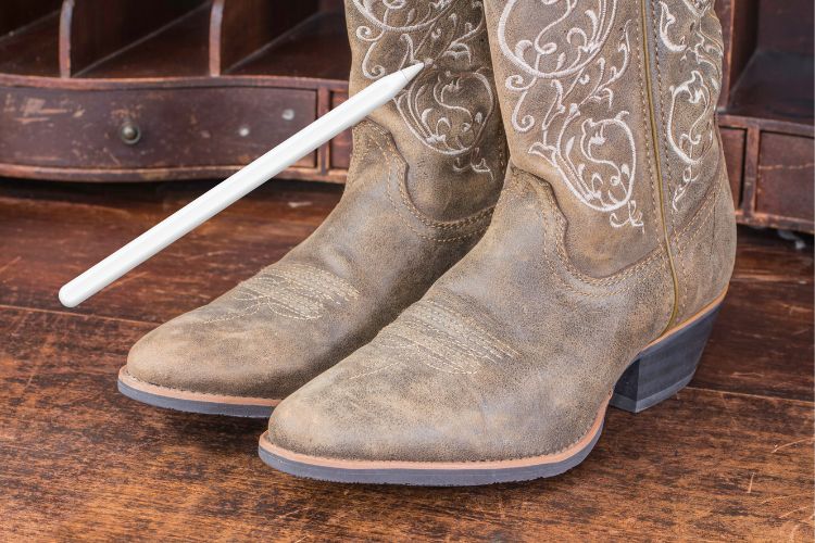 cowboy boots and white pencil