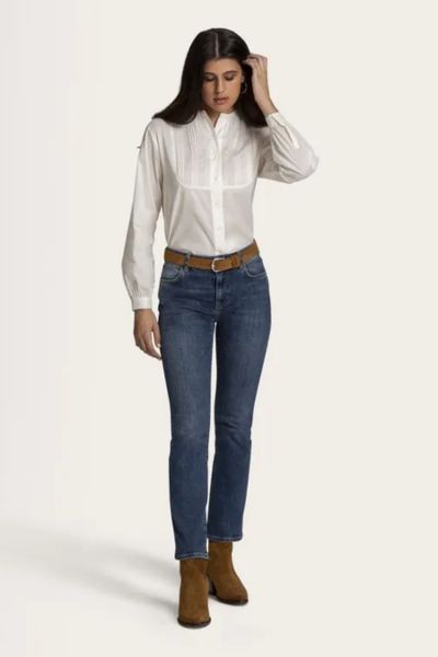 WOMEN'S SOLID BUTTON DOWN