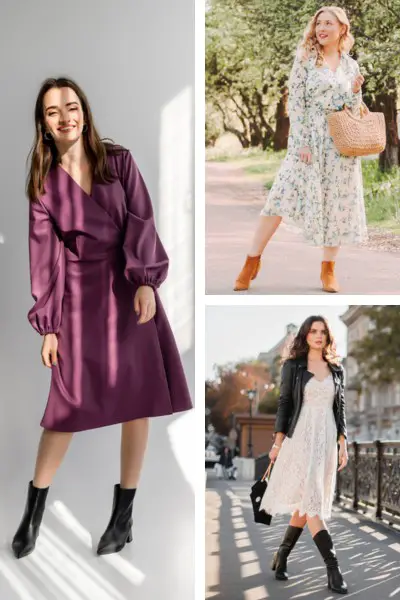 Awesome Dresses to Wear with Cowboy Boots: 17+ Styling Ideas