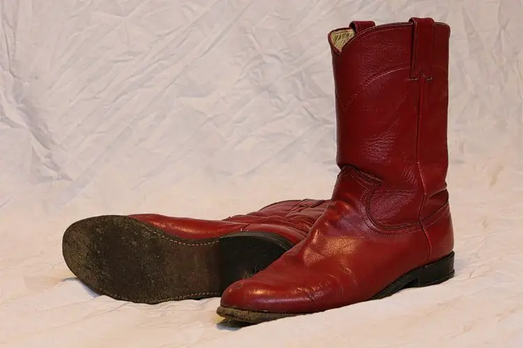 shallow V cut burgundy cowboy boots