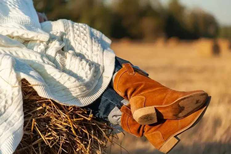 suede cowboy boots for skinny legs