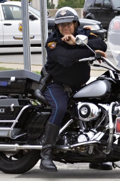 Police wear motorcycle boots