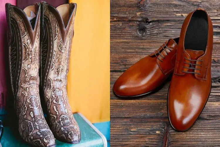 cowboy boots with tall shaft vs low top dress shoes