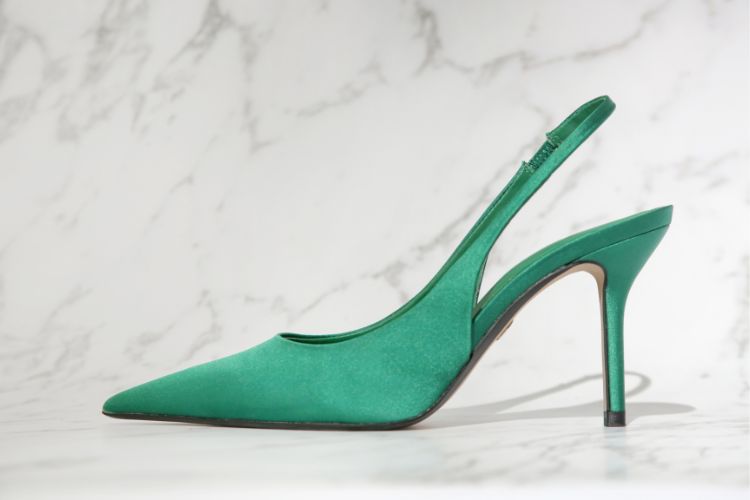 green slingback