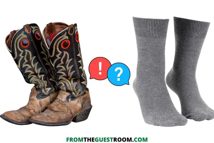 Cowboy boots and socks