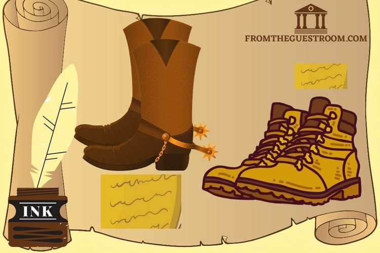 The origin of cowboy boots and lace-up boots 
