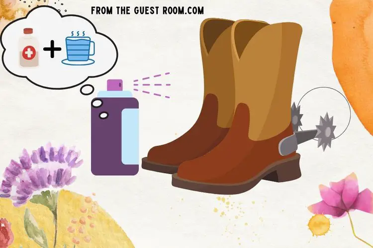 use alcohol and warm water on Cowboy Boots