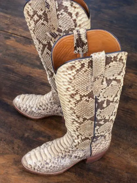 Snakeskin cowboy boots