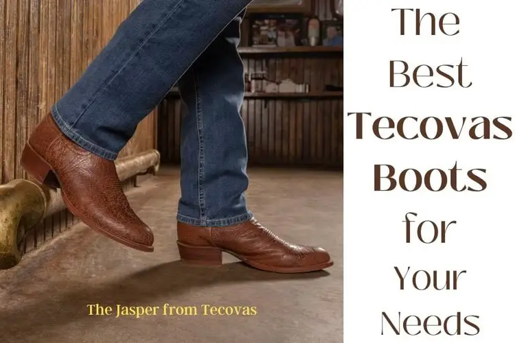 Man wear Tecovas boots
