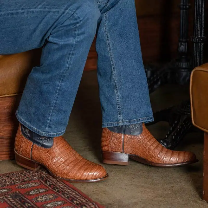 The Dillion grain caiman boots from Tecovas