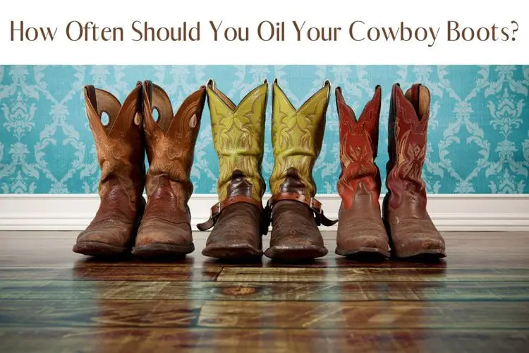 Cowboy boots on the wooden floor and the title