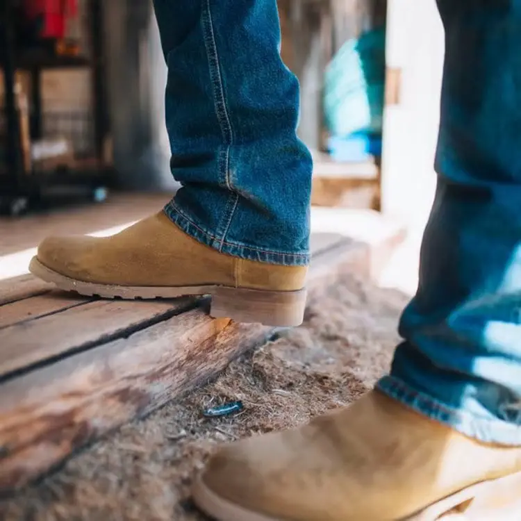 The Stockton cowboy work boots from Tecovas