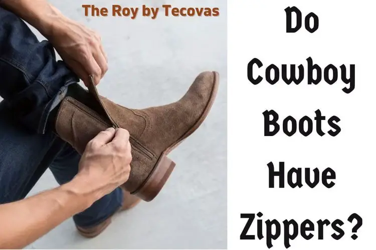 Cowboy Boots with Zippers for men
