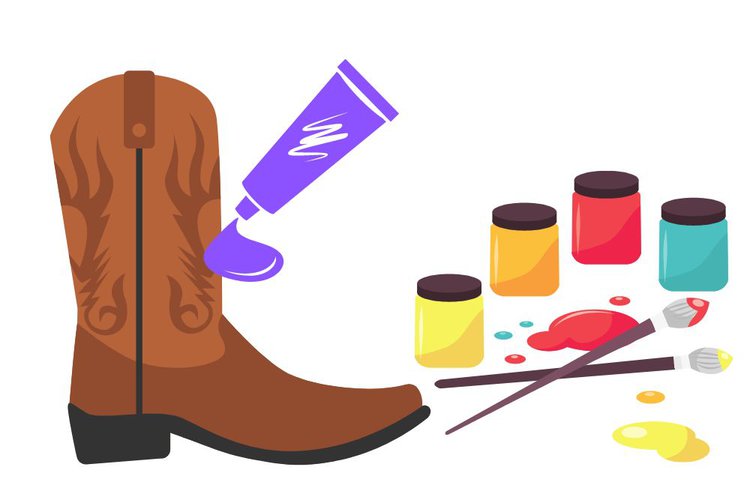 dye cowboy boots with other colors