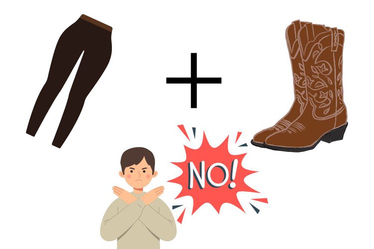 men don't wear leggings with cowboy boots