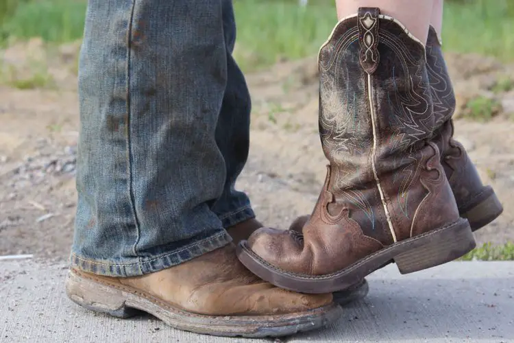 Man and women wear cowboy boots for working