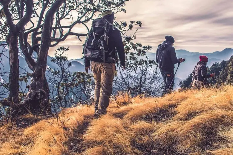 man wears cargo pants for outdoor trip