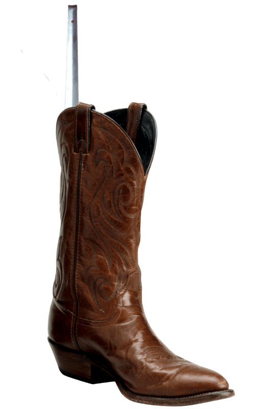 Boot horn in cowboy boots