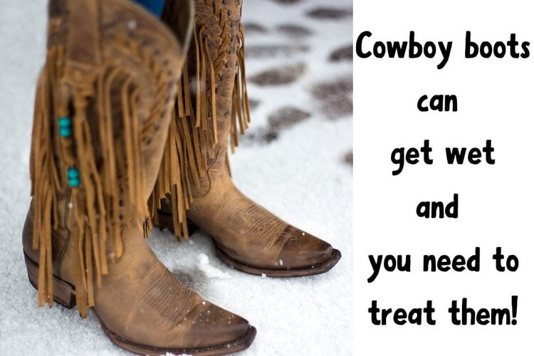 Women wear cowboy boots in the snow and the advice