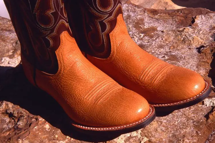 cowboy boots have adaquate moisture due to being conditioned regularly