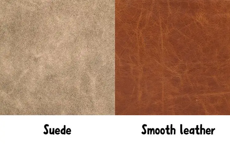 Suede and smooth leather
