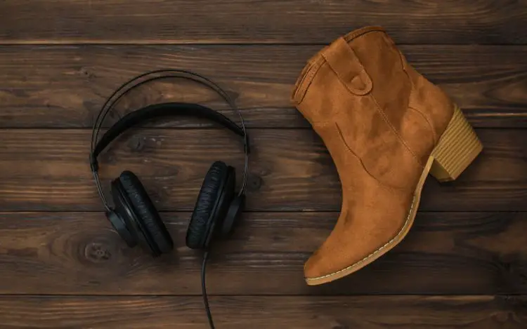 Suede cowboy boots