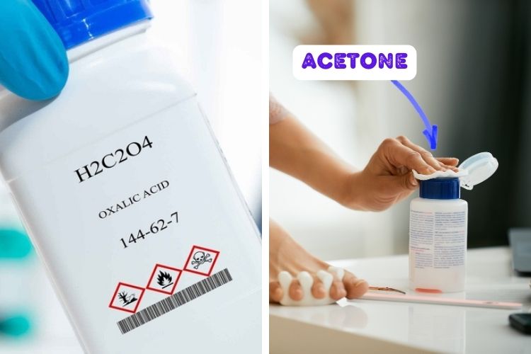 acetone and oxalic acid