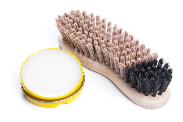 mink oil and horsehair brush