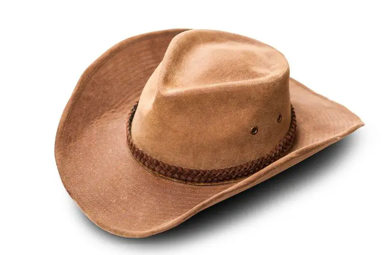 Leather cowboy hat