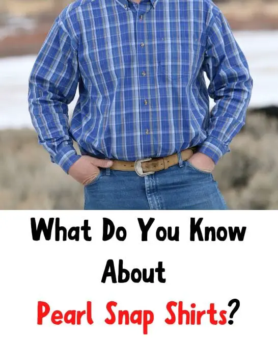 Man wear a pearl snap shirt and the title