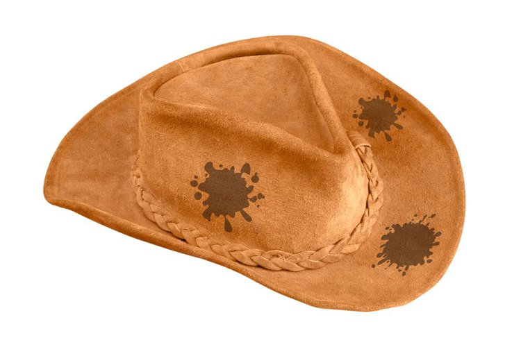 water stains on felt cowboy hat