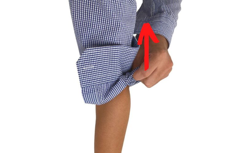 Flip the inside fabric over the cuff to cover it