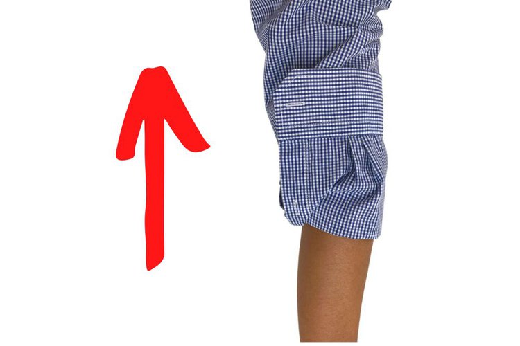 roll the cuff to close to the elbow